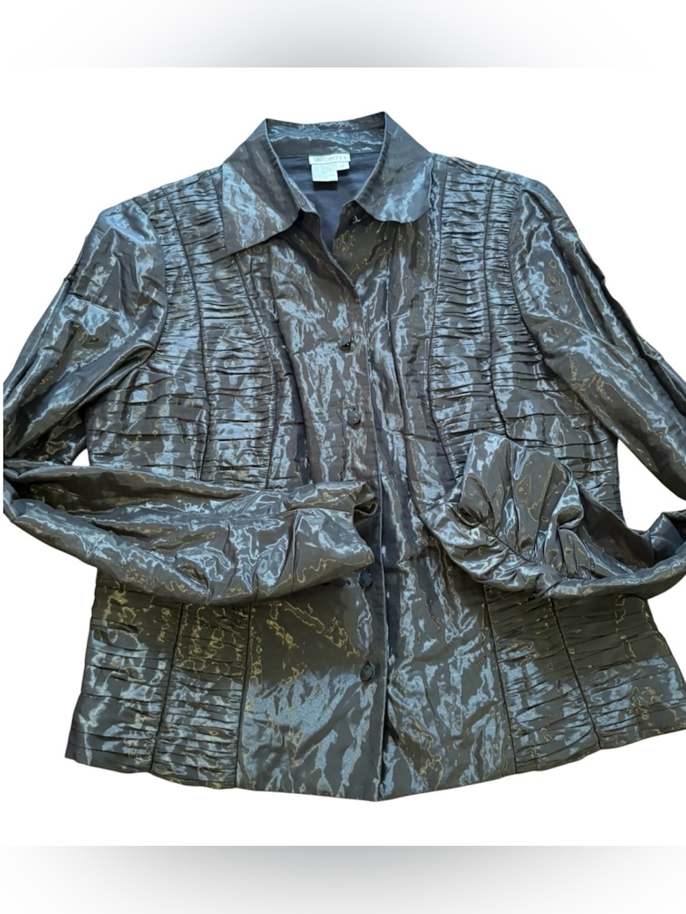 Worth New York Black Metallic Shirt, Jacket Size 12
